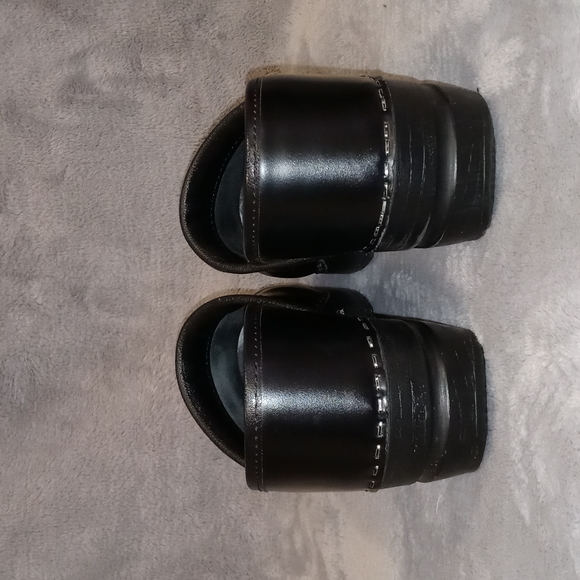 0804 Sanita Leather Clogs - Picture 4 of 8